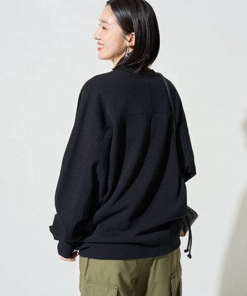 FREAK'S STORE(フリークスストア)の「限定展開 ヘビーウェイト ヘンリーネック スウェット(スウェット・レディース・ピンク/グレー/ライトグレー/ネイビー/ブラック/グリーン/ブラウン/ナチュラル・フリ-)」の22枚目の写真