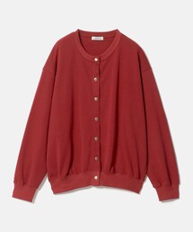 メタル調ボタン カーディガン