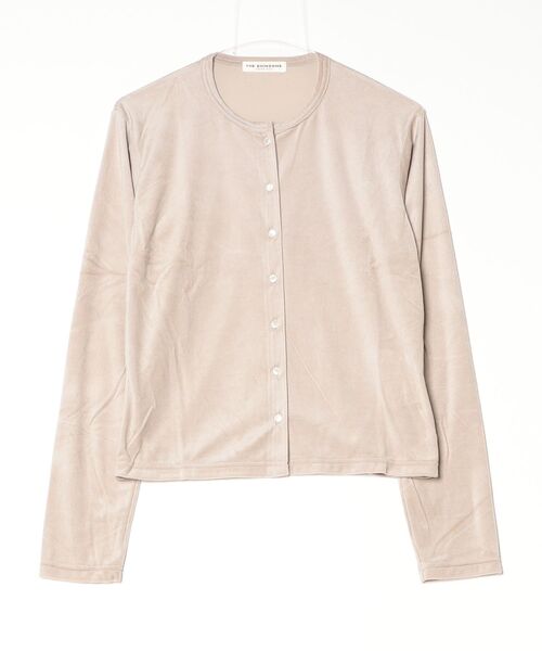 THE SHINZONE(ザ シンゾーン)の「VELOUR CARDIGAN 26AMSCU05(カーディガン/ボレロ・レディース・ネイビー/ベージュ/グリーン・FREE)」の1枚目の写真