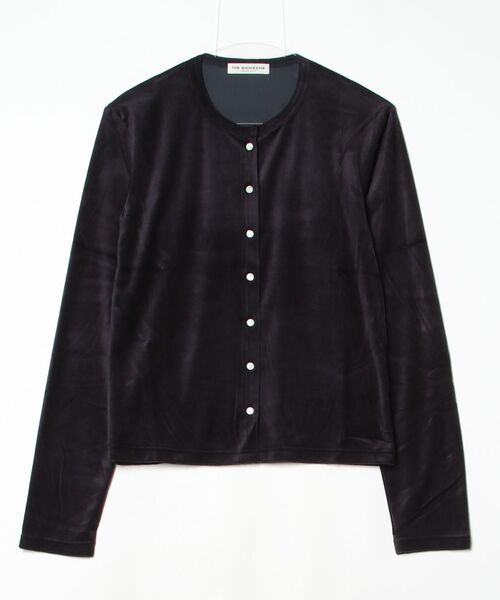 THE SHINZONE(ザ シンゾーン)の「VELOUR CARDIGAN 26AMSCU05(カーディガン/ボレロ・レディース・ネイビー/ベージュ/グリーン・FREE)」の3枚目の写真