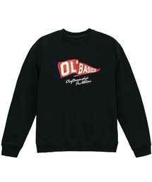 Ol' Basics(オール・ベーシックス) トレーナー スウェット フラッグイラスト ロゴ プリント 裏毛 トップス レディース ユニセックス
