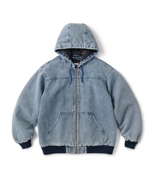WASHED HOODED WORK JACKET
