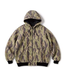 WASHED HOODED WORK JACKET