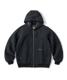 WASHED HOODED WORK JACKET