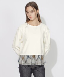 CB CRESTBRIDGE（シービークレストブリッジ）の「シアーレイヤーペプラムプルオーバー（Tシャツ/カットソー）」
