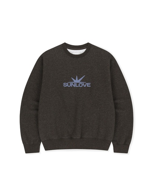 SUNLOVE（サンラブ）の「Daybreak Logo Crew（スウェット・レディース・ヘザーグレー/グリーン系その他/チャコール・S/M/L）」の9枚目の写真