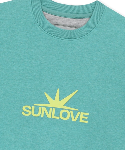 SUNLOVE（サンラブ）の「Daybreak Logo Crew（スウェット・レディース・ヘザーグレー/グリーン系その他/チャコール・S/M/L）」の17枚目の写真