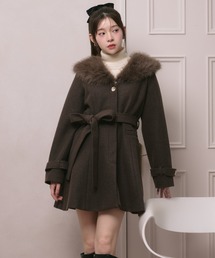 fur collar mid-length coat / ファー襟ミドルコート