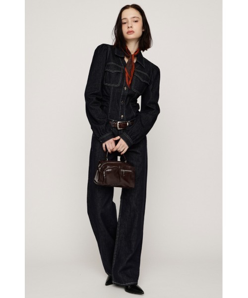 SLY(スライ)の「DENIM PUFF SLEEVE SH デニムパフスリーブシャツ 秋服(シャツ/ブラウス・レディース・ダークパープル/ダークブルー・FREE)」の14枚目の写真