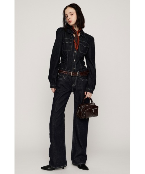 SLY(スライ)の「DENIM PUFF SLEEVE SH デニムパフスリーブシャツ 秋服(シャツ/ブラウス・レディース・ダークパープル/ダークブルー・FREE)」の13枚目の写真