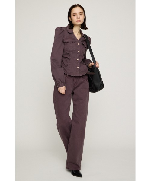 SLY(スライ)の「DENIM PUFF SLEEVE SH デニムパフスリーブシャツ 秋服(シャツ/ブラウス・レディース・ダークパープル/ダークブルー・FREE)」の16枚目の写真