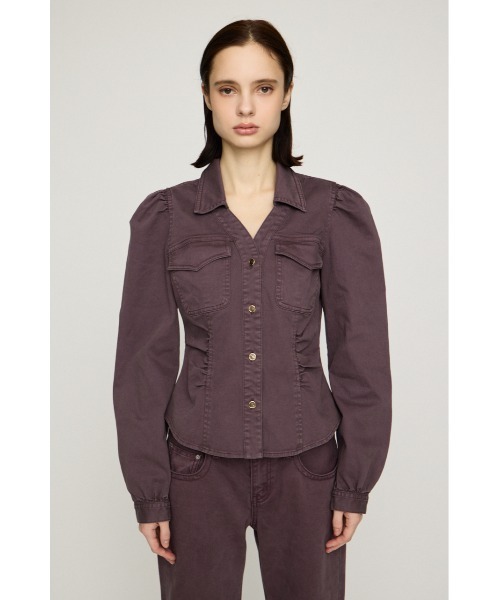 SLY(スライ)の「DENIM PUFF SLEEVE SH デニムパフスリーブシャツ 秋服(シャツ/ブラウス・レディース・ダークパープル/ダークブルー・FREE)」の21枚目の写真