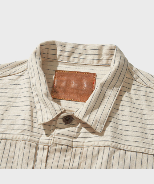 VDR(ブイディアール)の「LOT.18XX ホワイト ワバッシュ ジャケット(デニムジャケット・メンズ・その他・LARGE/MEDIUM/X-LARGE/XX-LARGE)」の3枚目の写真
