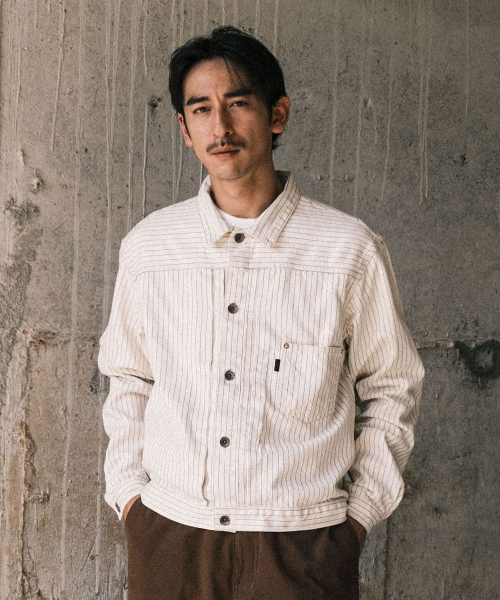 VDR(ブイディアール)の「LOT.18XX ホワイト ワバッシュ ジャケット(デニムジャケット・メンズ・その他・LARGE/MEDIUM/X-LARGE/XX-LARGE)」の6枚目の写真
