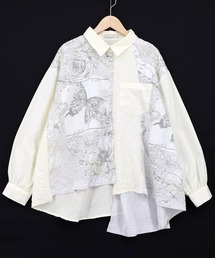 セール】561218：花柄布帛シャツ（シャツ/ブラウス）｜iS ScoLar