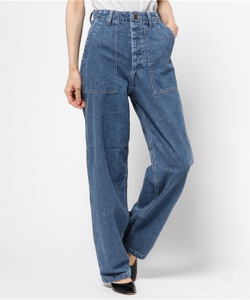 MOUSSY（マウジー）の「DENIM WORKERS WIDE PT（デニムパンツ・レディース・ブルー・26inch/24inch/25inch/27inch）」の11枚目の写真
