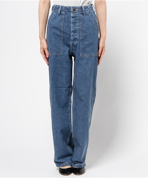 MOUSSY（マウジー）の「DENIM WORKERS WIDE PT（デニムパンツ・レディース・ブルー・26inch/24inch/25inch/27inch）」の2枚目の写真
