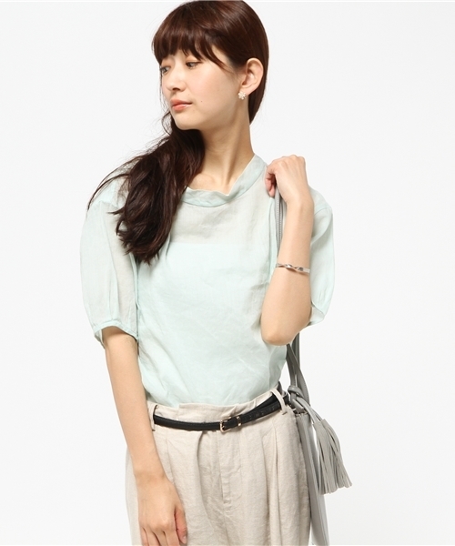 FRAMeWORK（フレームワーク）の「ラミー/C パフスリーブ ブラウス◆（シャツ/ブラウス・レディース・ホワイト/ライトグリーン/サックスブルー・FREE）」の7枚目の写真