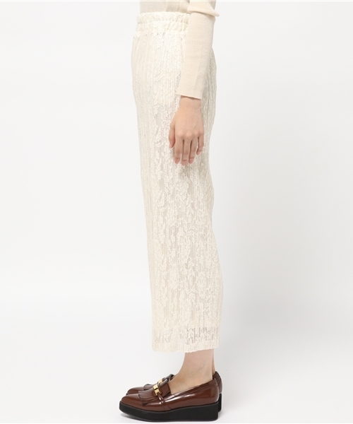 WEGO（ウィゴー）の「WEGO/レースプリーツスカンツ（その他パンツ・レディース・ブラック/アイボリー・FREE）」の4枚目の写真