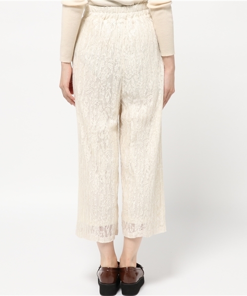 WEGO（ウィゴー）の「WEGO/レースプリーツスカンツ（その他パンツ・レディース・ブラック/アイボリー・FREE）」の5枚目の写真