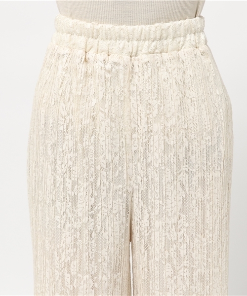 WEGO（ウィゴー）の「WEGO/レースプリーツスカンツ（その他パンツ・レディース・ブラック/アイボリー・FREE）」の6枚目の写真