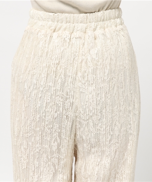 WEGO（ウィゴー）の「WEGO/レースプリーツスカンツ（その他パンツ・レディース・ブラック/アイボリー・FREE）」の7枚目の写真