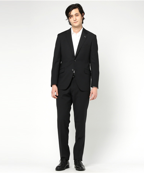 MEN'S BIGI（メンズビギ）の「シャドーストライプスーツ/ビジネス スーツ 卒業式＆入学式（セットアップ・メンズ・ネイビー/ブラック・M/L/S/LL/SS）」の2枚目の写真