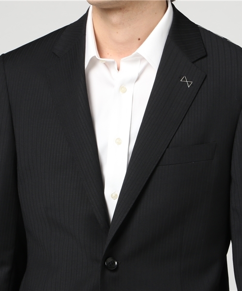 MEN'S BIGI（メンズビギ）の「シャドーストライプスーツ/ビジネス スーツ 卒業式＆入学式（セットアップ・メンズ・ネイビー/ブラック・M/L/S/LL/SS）」の16枚目の写真