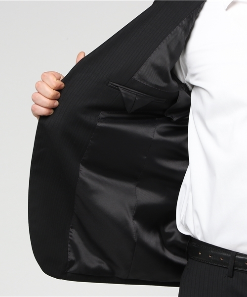 MEN'S BIGI（メンズビギ）の「シャドーストライプスーツ/ビジネス スーツ 卒業式＆入学式（セットアップ・メンズ・ネイビー/ブラック・M/L/S/LL/SS）」の21枚目の写真