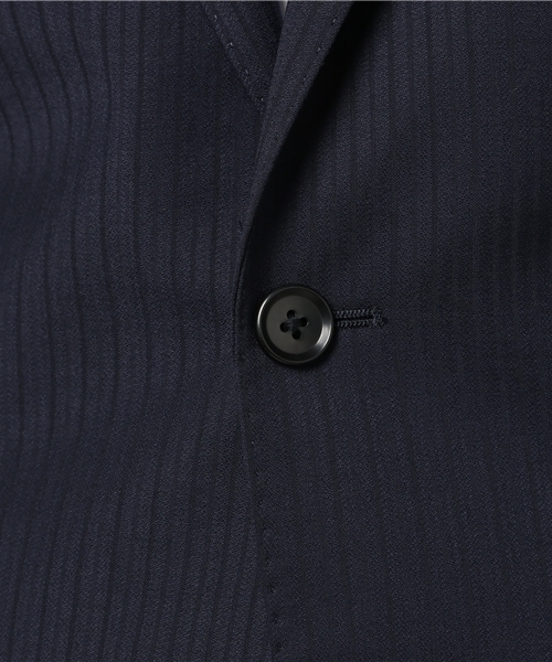 MEN'S BIGI（メンズビギ）の「シャドーストライプスーツ/ビジネス スーツ 卒業式＆入学式（セットアップ・メンズ・ネイビー/ブラック・M/L/S/LL/SS）」の3枚目の写真