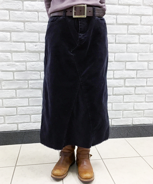 OLD BETTY'S（オールドベティーズ）の「Corduroy 5Pockt Long Skirt/コーデュロイ5ポケットロングスカート（スカート・レディース・ターコイズブルー/ベージュ/ネイビー・FREE）」の20枚目の写真