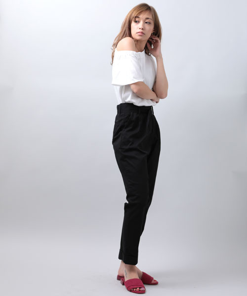 Denime(ドゥニーム)の「センタープレスパンツ(その他パンツ・レディース・ブラック/ベージュ・FREE)」の18枚目の写真