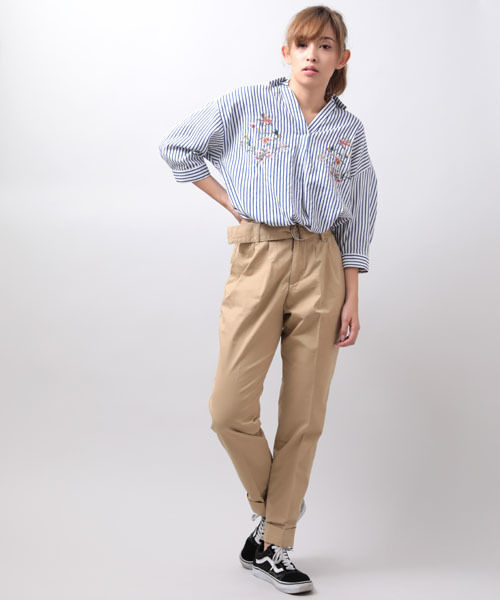 Denime(ドゥニーム)の「センタープレスパンツ(その他パンツ・レディース・ブラック/ベージュ・FREE)」の13枚目の写真