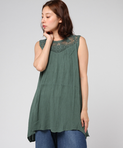 LBC（エルビーシー）の「【SPECIAL PRICE】【セットアイテム】レース切替ワンピース     （ワンピース・レディース・ホワイト/ダークカーキ/ネイビー・LARGE/MEDIUM）」の12枚目の写真