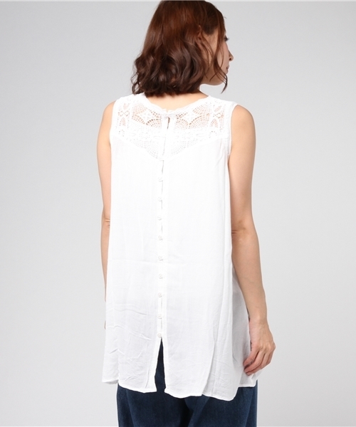 LBC（エルビーシー）の「【SPECIAL PRICE】【セットアイテム】レース切替ワンピース     （ワンピース・レディース・ホワイト/ダークカーキ/ネイビー・LARGE/MEDIUM）」の6枚目の写真