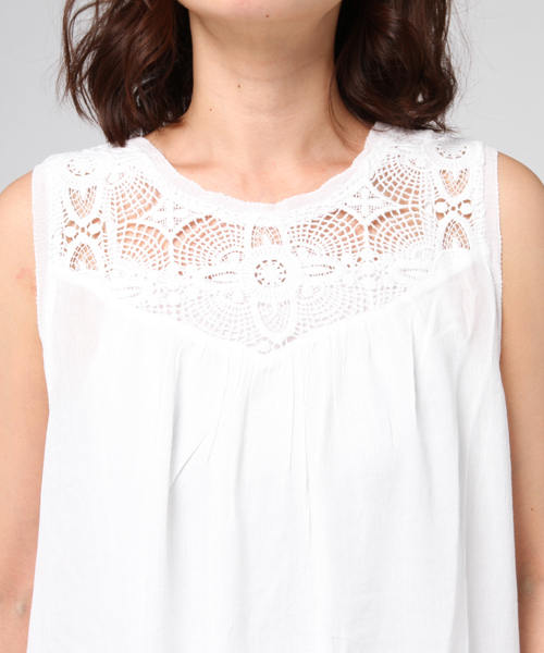 LBC（エルビーシー）の「【SPECIAL PRICE】【セットアイテム】レース切替ワンピース     （ワンピース・レディース・ホワイト/ダークカーキ/ネイビー・LARGE/MEDIUM）」の7枚目の写真