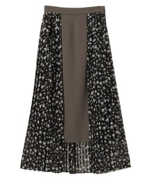CLANE | DROP FLOWER PLEATS LAYERED SKIRT(スカート)