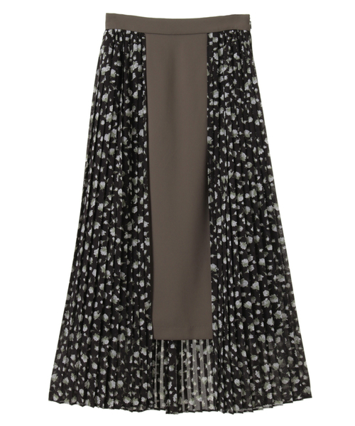 CLANE（クラネ）の「DROP FLOWER PLEATS LAYERED SKIRT（スカート・レディース・ボルドー/ブラック/カーキ・1/2/0）」の3枚目の写真