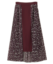 CLANE | DROP FLOWER PLEATS LAYERED SKIRT(スカート)