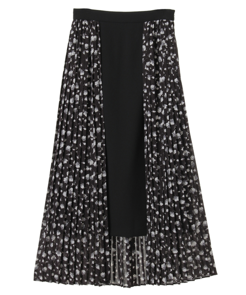 CLANE（クラネ）の「DROP FLOWER PLEATS LAYERED SKIRT（スカート・レディース・ボルドー/ブラック/カーキ・1/2/0）」の2枚目の写真