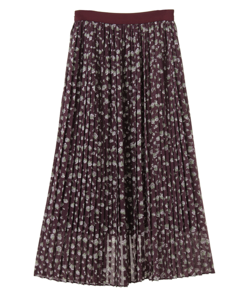 CLANE（クラネ）の「DROP FLOWER PLEATS LAYERED SKIRT（スカート・レディース・ボルドー/ブラック/カーキ・1/2/0）」の4枚目の写真