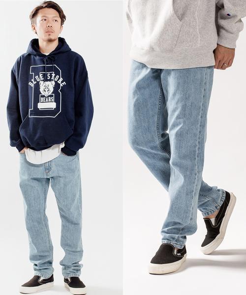 SHIPS BLUESTORE(シップスブルーストア)の「SHIPS BLUESTORE: ベーシック スリムデニム 5ポケット■(デニムパンツ・メンズ・ライトインディゴブルー/ワンウォッシュ/インディゴブルー・LARGE/SMALL/X-LARGE/MEDIUM)」の2枚目の写真