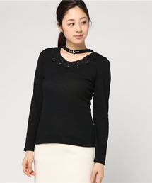 axes femme | チョーカー風ビジューインナー(Tシャツ/カットソー)