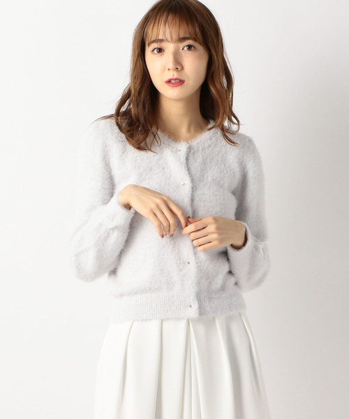 LODISPOTTO（ロディスポット）の「ふわふわフェザーカーディガン（カーディガン/ボレロ・レディース・ホワイト/ライトブルー/ベビーピンク/ラベンダー・MEDIUM）」の3枚目の写真