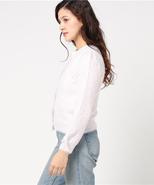 LODISPOTTO（ロディスポット）の「ふわふわフェザーカーディガン（カーディガン/ボレロ・レディース・ホワイト/ライトブルー/ベビーピンク/ラベンダー・MEDIUM）」の10枚目の写真