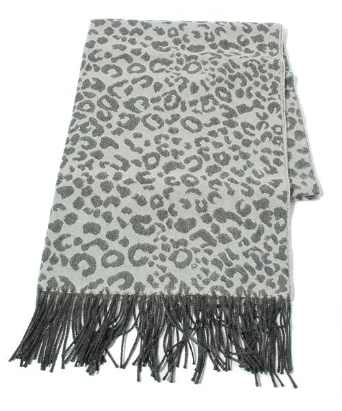 BEAUTY&YOUTH UNITED ARROWS（ビューティーアンドユースユナイテッドアローズ）の「BY П ウールレオパードジャガードストール（ストール/ショール・レディース・グレー/ブラウン・フリー）」の5枚目の写真