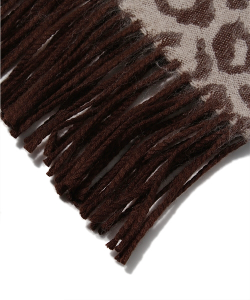BEAUTY&YOUTH UNITED ARROWS（ビューティーアンドユースユナイテッドアローズ）の「BY П ウールレオパードジャガードストール（ストール/ショール・レディース・グレー/ブラウン・フリー）」の3枚目の写真