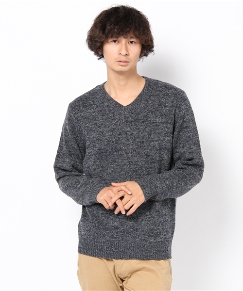 green label relaxing（グリーンレーベルリラクシング）の「YOKE/PEARL V/N 5G ニット（ニット/セーター・メンズ・オリーブ/ネイビー・SMALL/MEDIUM/LARGE）」の2枚目の写真