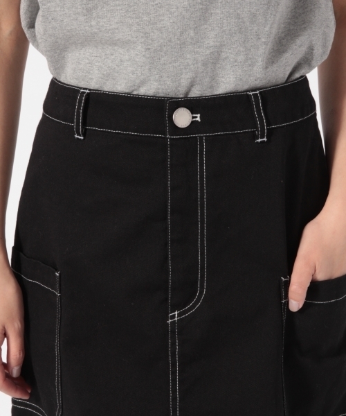 LOWRYS FARM（ローリーズファーム）の「ハイショクステッチミニスカート　783444 （スカート・レディース・ブラック/アイボリー/ベージュ・LARGE/MEDIUM）」の8枚目の写真