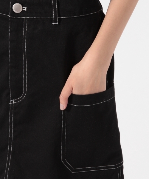 LOWRYS FARM（ローリーズファーム）の「ハイショクステッチミニスカート　783444 （スカート・レディース・ブラック/アイボリー/ベージュ・LARGE/MEDIUM）」の6枚目の写真